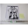 Black and White 8x10 Poster of Brett Hart and Jim "the Anvil" Neidhart in Sleeve