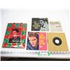Image 1 : Lot of 5 Elvis Presley Records + Elvis Gift Bag and Newspaper Clippings