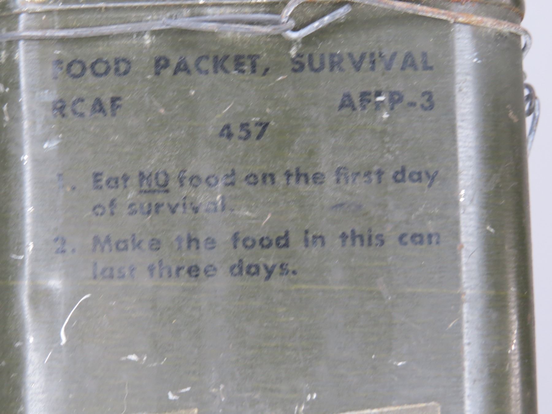 (2) Food Packet Survival Rations - Bodnarus Auctioneering