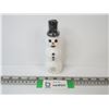 Image 1 : (New) Snowman Pipe (rubber pipe w/glass bowl)