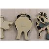 Image 5 : (3) Wooden Cow Wall Decorations