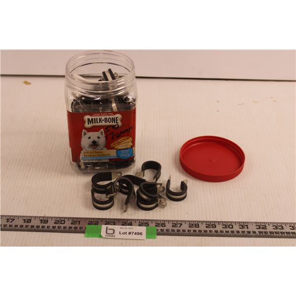 Jar of (50) 1  O.D. Rubber Clamps