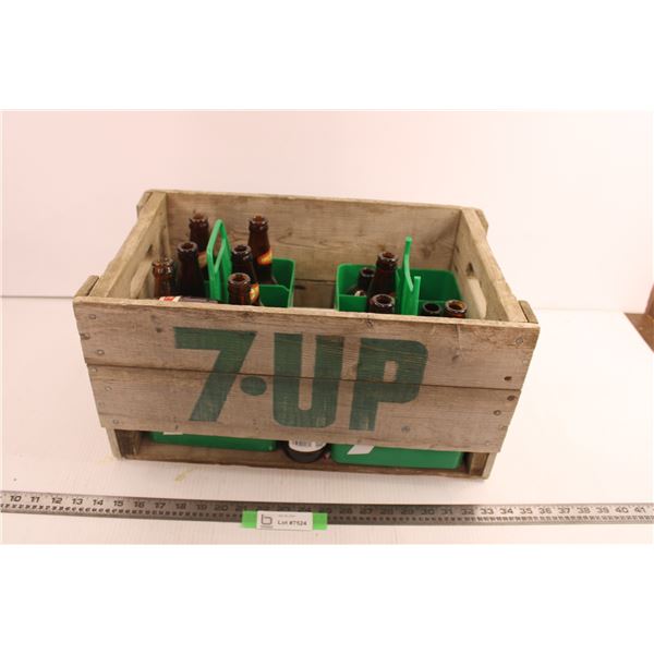 Box of Vintage Beer Bottles