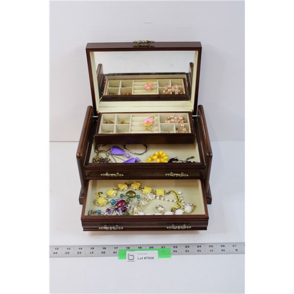 Jewelry Box and Assorted Vintage Jewellery