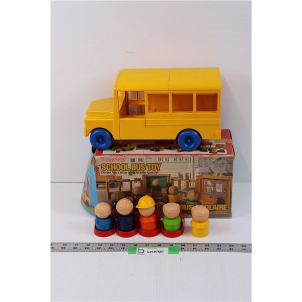 Vintage Tupperware Toy School Bus Set