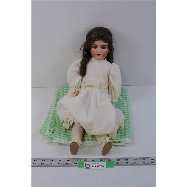 Porcelain Baby Doll with Cloth