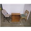 Image 1 : *Small Shelf (24x23) + Wooden Chair and Folding Chair