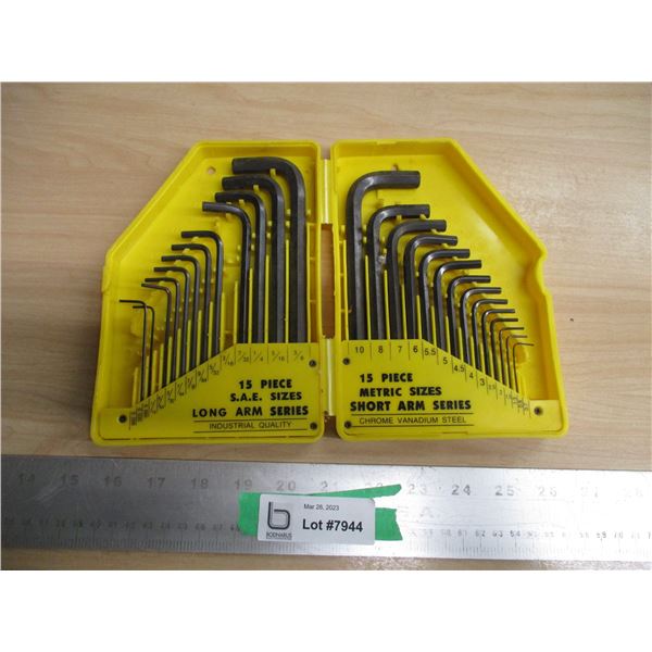 SAE and Metric 27 Piece Hex Keys