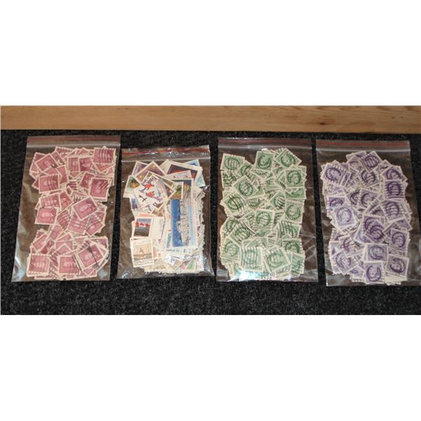 4 Bags Bulk Canadian Stamps