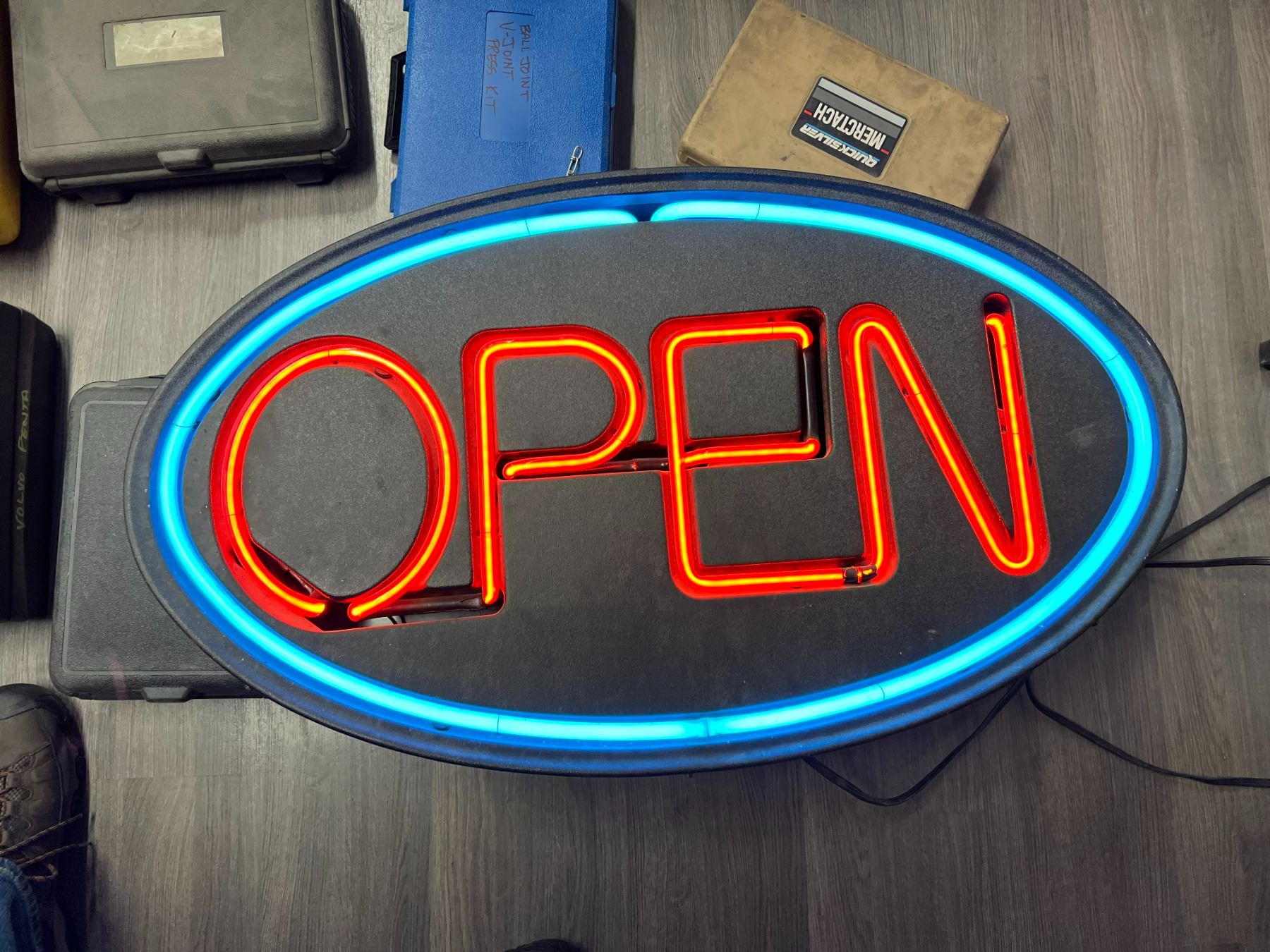 ILLUMINATED OPEN SIGN. 35
