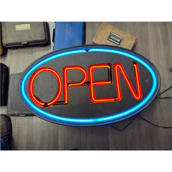 ILLUMINATED OPEN SIGN. 35" W