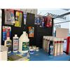 Image 2 : SHELF AND CONTENTS. LITHIUM GREASE, CLEANERS, BOAT WAX, RUST STAIN REMOVER, WURTH BOND AND SEAL,
