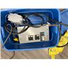 Image 1 : SIEMENS EQ LOAD CENTER 2 X 30 A BREAKERS, 2 X 15 A BREAKERS. 110 AND 220 OUTPUT. IN BLUE TOTE