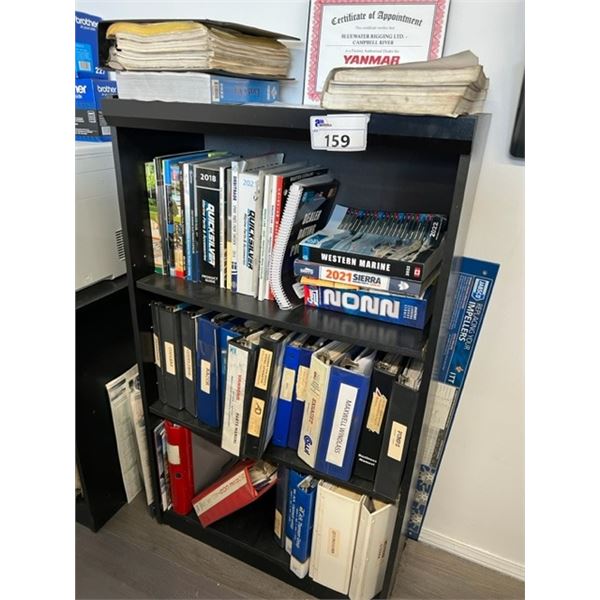 ASST MARINE CATALOGS WITH 28" W BOOKSHELF