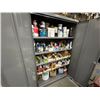 Image 2 : 48"X24"X78"H METAL CABINET WITH CONTENTS. INC LUBRICANTS, FOGGING OIL, ZYLENE, STYRENE THINNER,