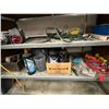 Image 3 : 4' SHELF WITH CONTENTS. FANS, SPECIALTY TOOLS, LIGHTS, GRINDING WHEELS, ASST LIGHTS, SOME QUARTZ