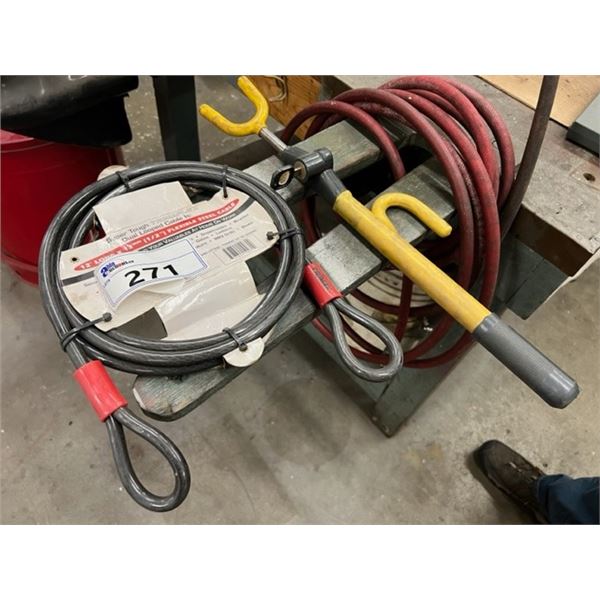 12'X1/2" LOCK CABLE, AUTO STEERING LOCK WITH KEY