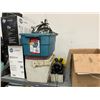 Image 8 : 12' SHOP SHELF WITH CONTENTS. MANUALS, MONITORS, PRINTERS, HOSE CLAMPS, ZINCS, DOLLY WHEELS, RUBBER