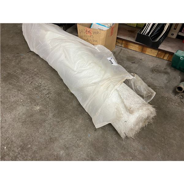 LARGE ROLL 4' WIDE FIBREGLASS RANDOM FIBRE CLOTH. ROLL IS VERY LONG