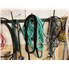 Image 3 : ASST OF ITEMS ON THE WALL HOOKS. BOOSTER CABLES, HOSES, EXTENSION CORDS,