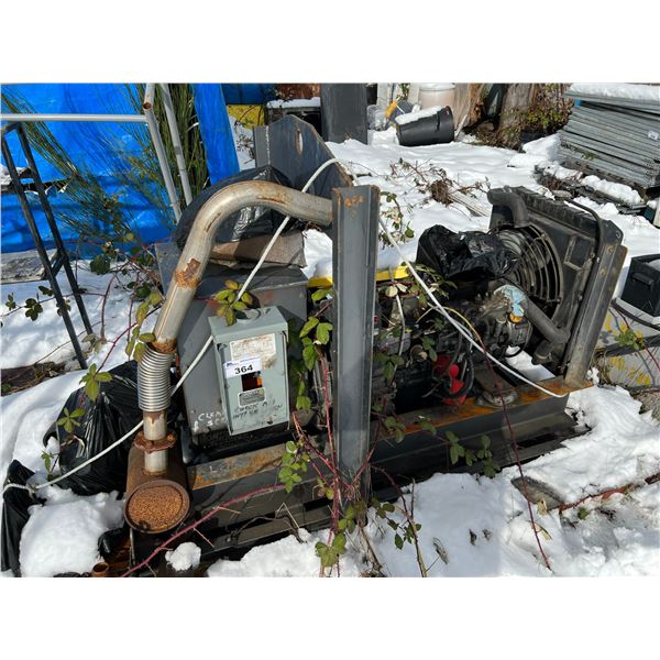 4-CYLINDER DIESEL GENERATOR - PARTLY DISASSEMBLED - HEAD REMOVED - CONDITION UNKNOWN