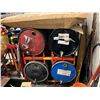 Image 1 : RACK WITH 4 DRUMS. TOP ONES ARE EMPTY BUT CAN'T LIFT THE BOTTOM ONES TO TEST WEIGHT PLUS BOX ON TOP
