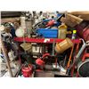 Image 1 : METAL STORAGE RACK WITH OIL CHANGE EQUIPMENT. VACUUM OIL PUMPS, SPOUTS, 2 DOLLIES FOR 45 GALLON