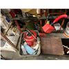 Image 3 : METAL STORAGE RACK WITH OIL CHANGE EQUIPMENT. VACUUM OIL PUMPS, SPOUTS, 2 DOLLIES FOR 45 GALLON