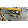 Image 2 : 36" YELLOW METAL ROLLING WORK CART WITH CONTENTS FLUID PUMP, ETC