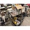 Image 1 : 3' ROLLING WORK CART WITH CONTENTS. QUICKSILVER GAUGES AND WIRING, ASST MARINE PARTS