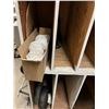 Image 8 : GROUP OF 3 SHELVES/CABINETS WITH SAFETY MARKERS, ASST SLINGS, 6 BOXES PEG BOARD HANGERS,