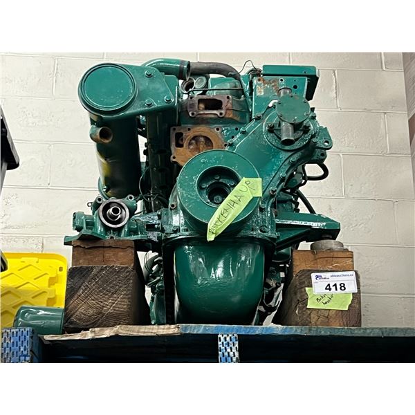 VOLVO 6 CYL DIESEL MARINE MOTOR CONDITION UNKNOWN. ENGINE NUMBER IS 1001812