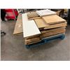 Image 1 : PALLET OF PARTICLE BOARD FOR SHELVING. 4'X2' PRIMARILY AND SOME 4'X1'. APPROX 30 PIECES