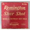 Image 1 : AMMO: REMINGTON SHUR SHOT VINTAGE BOX 16ga SHOTGUN  SHELLS