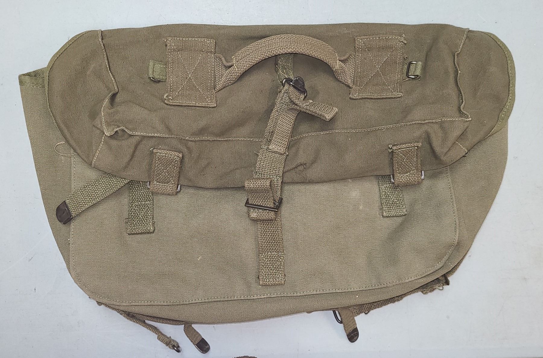 US MILITARY CANVAS ATTACHE CASE BRIEFCASE STYLE WW2 1945 - STAMPED ...