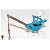 Image 1 : VINTAGE THE SMURFS FISHERMAN BROWN POLE