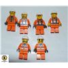 Image 1 : LEGO CONSRUCTION WORKER MINI FIGURES