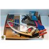 Image 1 : FLAT OF ASSORTED HAND TOOLS & ACCESSORIES; LATHE,