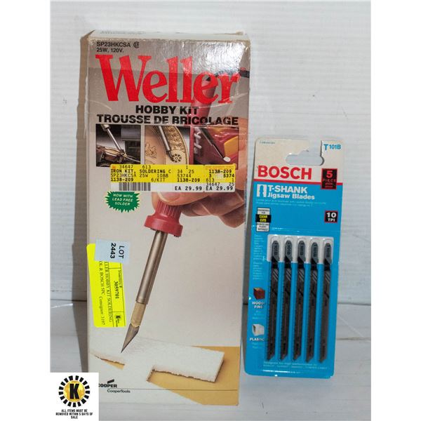 WELLER HOBBY KIT SOLDERING TOOL & BOSCH 5PC