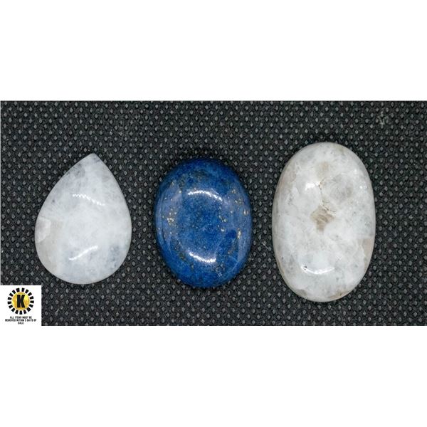 #103-NATURAL MOONSTONE & LAPIS LAZULI 100CT