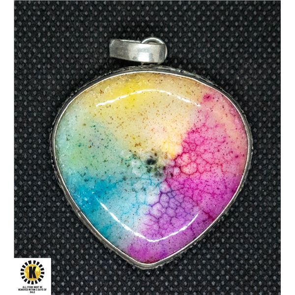 #188-NATURAL RAINBOW SOLAR QUARTZ PENDANT