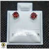 Image 1 : #19-NATURAL UNTREATED RED GARNET STUD EARRINGS