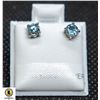 Image 1 : #22-NATURAL SKY BLUE TOPAZ STUD EARRINGS