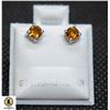 Image 1 : #27-NATURAL UNTREATED CITRINE STUD EARRINGS