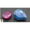 Image 1 : #86-GENUINE BLUE SAPPHIRE & RUBY GEMSTONE 70.0CT