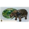 Image 1 : DECORATIVE ELEPHANT & VASE