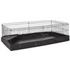 NEW AMAZON BASICS CANVAS BOTTOM PET CAGE, BLACK