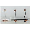 Image 1 : 2 HAND PAINTED PORCELAIN & WROUGHT IRON