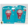 Image 1 : 2 NEW SEALED ECO SMART LED RED GP19 BULBS