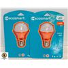 Image 1 : 2 NEW SEALED ECO SMART LED ORANGE GP19 BULBS